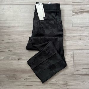 Satin Effect Jacquard Pants